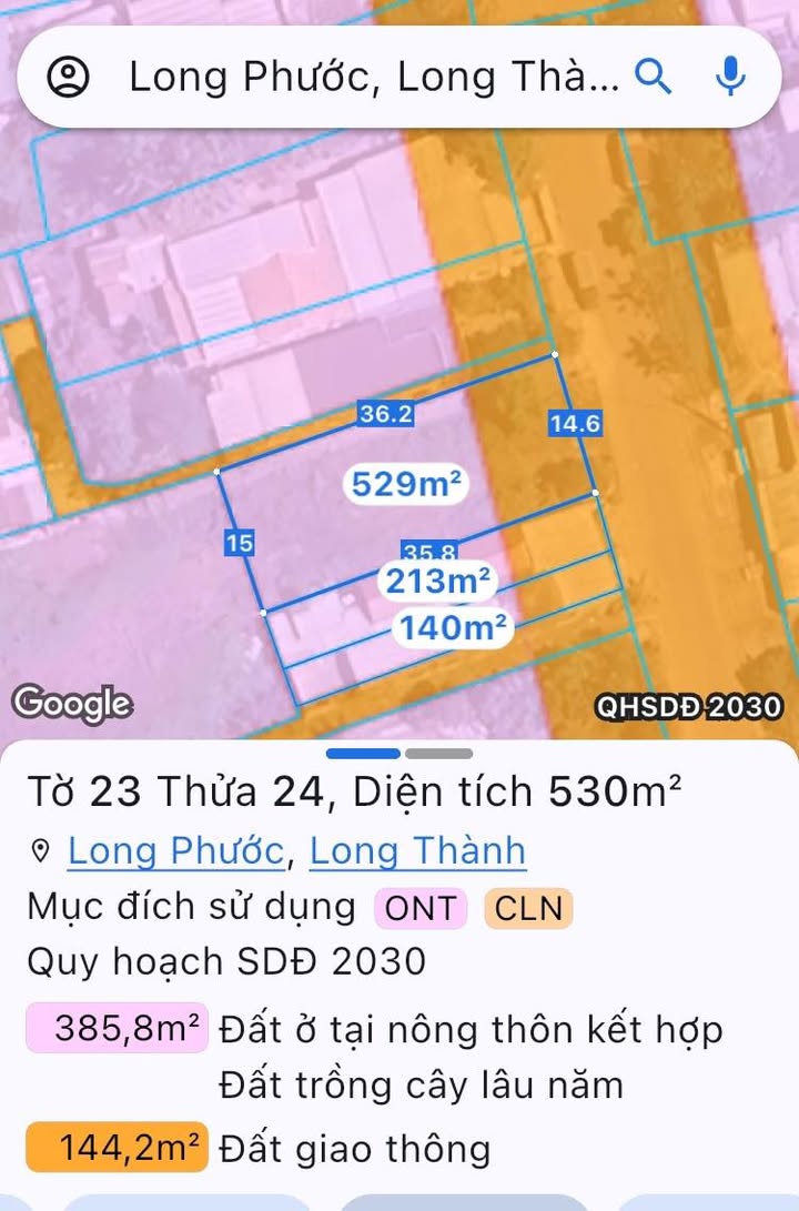 Đất thổ cư Long Phước 200m² giá 11 tỷ - Sổ đỏ chính chủ