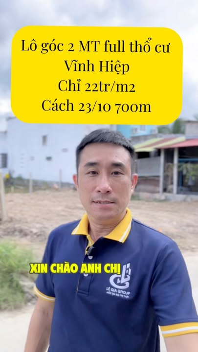 Đất nền lô góc 2 mặt tiền Vĩnh Hiệp, Nha Trang 116.8m² chỉ 2.569 tỷ - Cơ hội không thể bỏ lỡ!