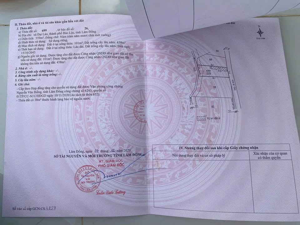 Đất nền Hẻm Thi Sách, Phường 3, Bảo Lộc - 559m² giá chỉ 1.9 tỷ - Đầu tư sinh lời!