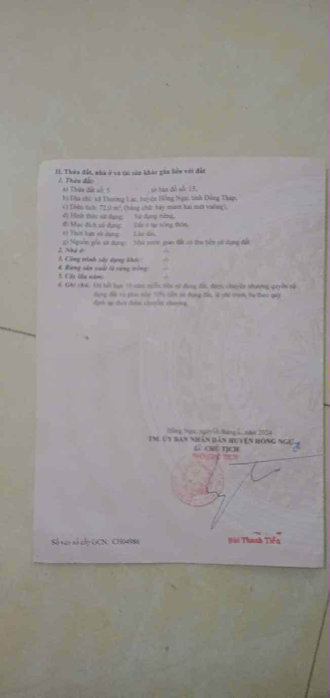 Nhà đẹp chính chủ xã Trường Lạc 72m² giá 550 triệu - Sẵn sàng vào ở ngay!