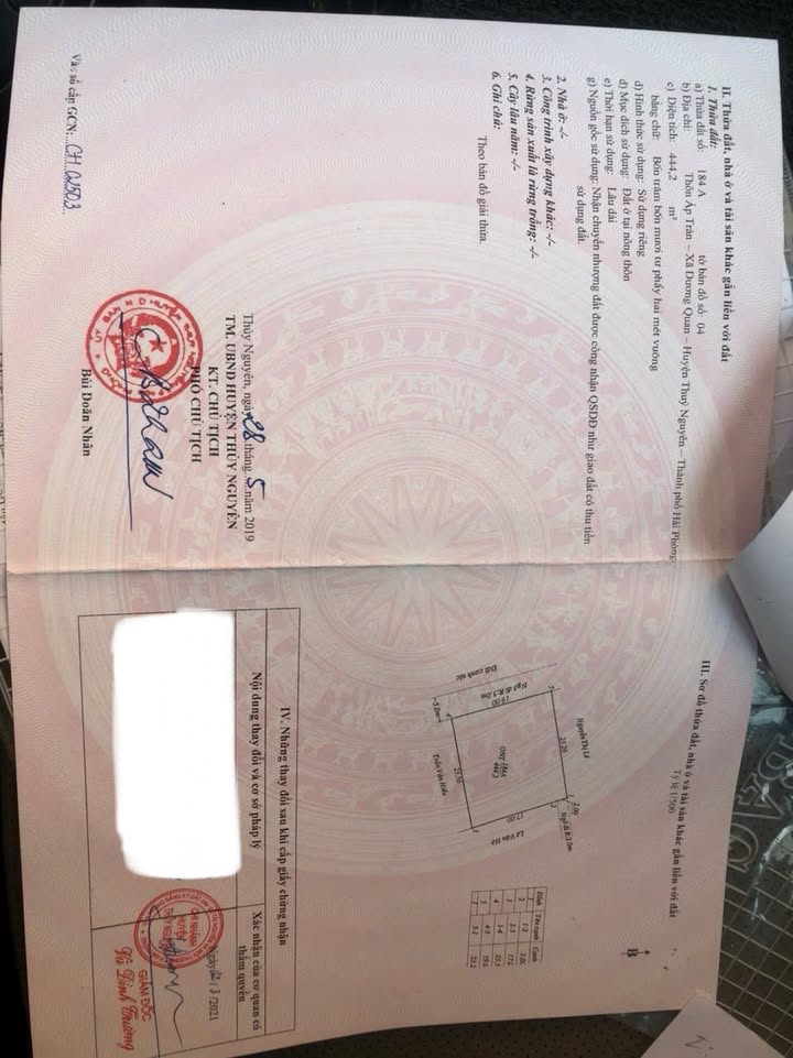 Bán đất Dương Quan, Thủy Nguyên, Hải Phòng 444m² - Tiềm năng đầu tư lớn!