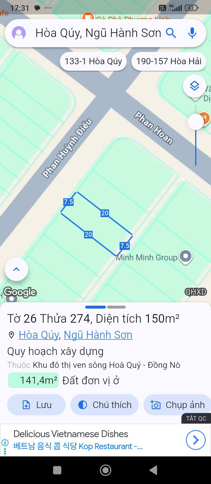 Đất nền Hòa Quý, Ngũ Hành Sơn 150m² giá 9 tỷ - Đầu tư sinh lời tuyệt vời!