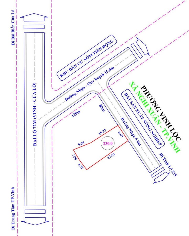 Đất nền Nghi Hòa, TP Vinh 230m² giá 3.45 tỷ - Đầu tư sinh lời ngay!