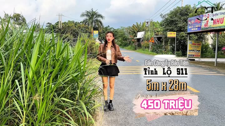 Đất mặt tiền Tỉnh Lộ 911, Trà Vinh 140m² giá 450 triệu - Cơ hội đầu tư tốt!