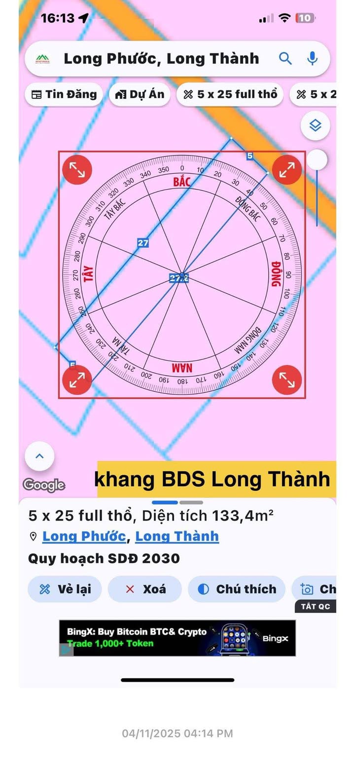 Đất Long Phước, Long Thành, Đồng Nai 125m² giá 880 triệu - Cơ hội đầu tư sinh lời cao!