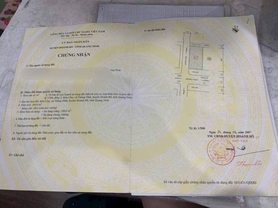 Đất nền Thống Nhất, Hoành Bồ 200m² giá 2 tỷ - Đầu tư sinh lời ngay!