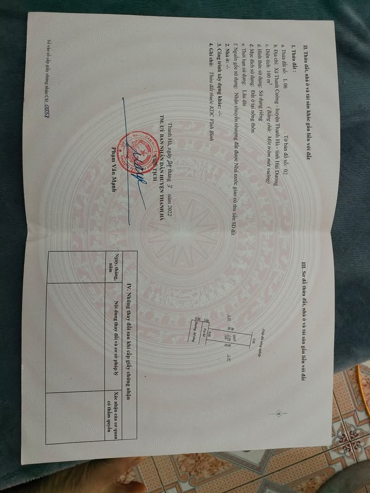 Lô đất thổ cư 100m² xã Hà Đông 2 tỷ - Vị trí trung tâm, pháp lý rõ ràng!