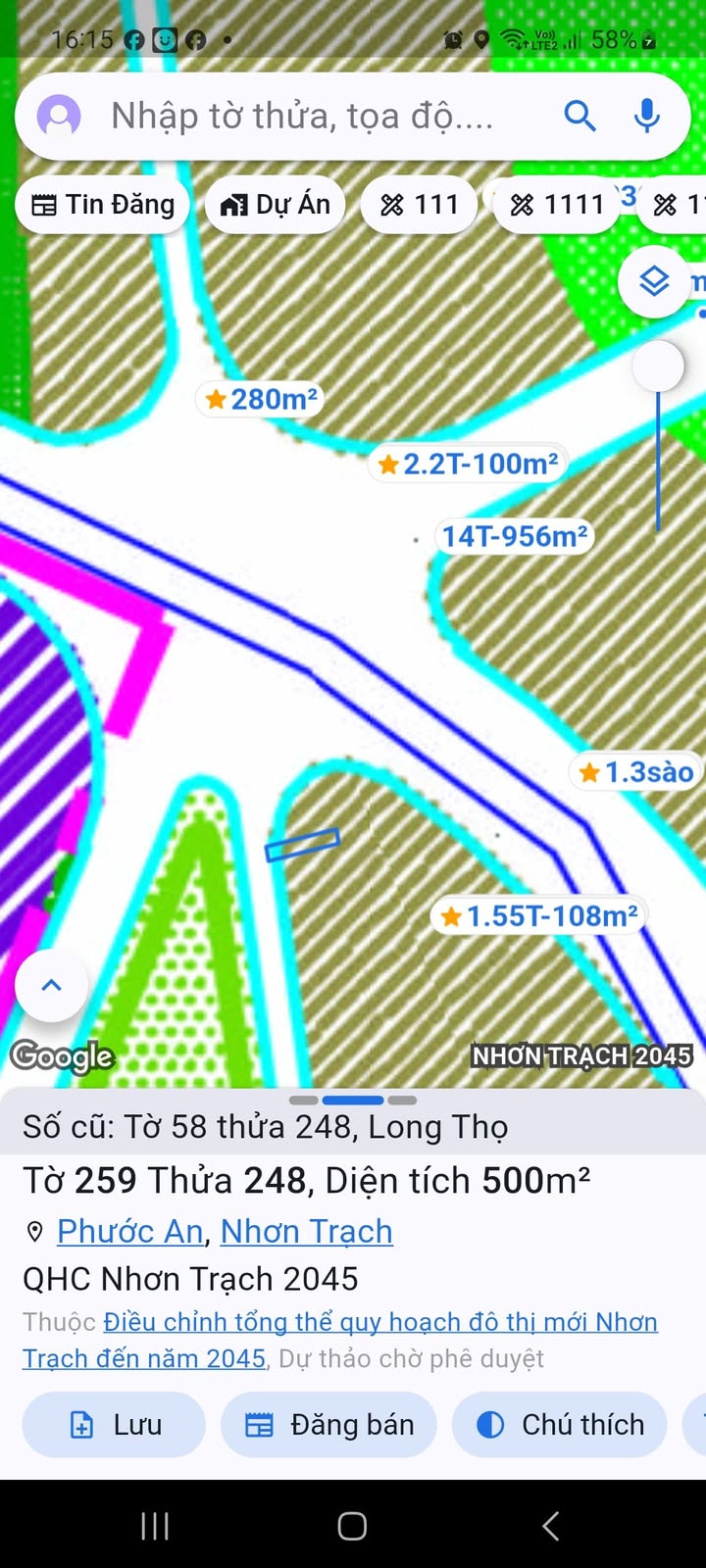 Đất nền 500m² đường Hùng Vương, Nhơn Trạch, giá 9 tỷ - Cơ hội đầu tư sinh lời hấp dẫn!