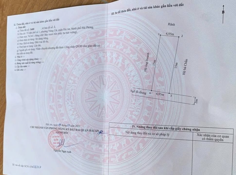 Đất nền 172 Cát Linh, Tràng Cát, Hải An 74m² - Vị trí đẹp, đầu tư sinh lời!