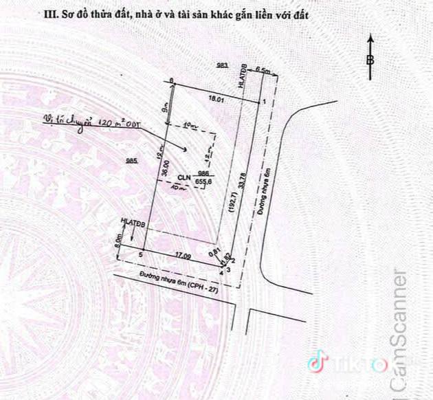 Đất nền lô góc 2 mặt tiền gần chợ Chánh Lưu, Bến Cát 655m² - Giá chỉ 4 tỷ!