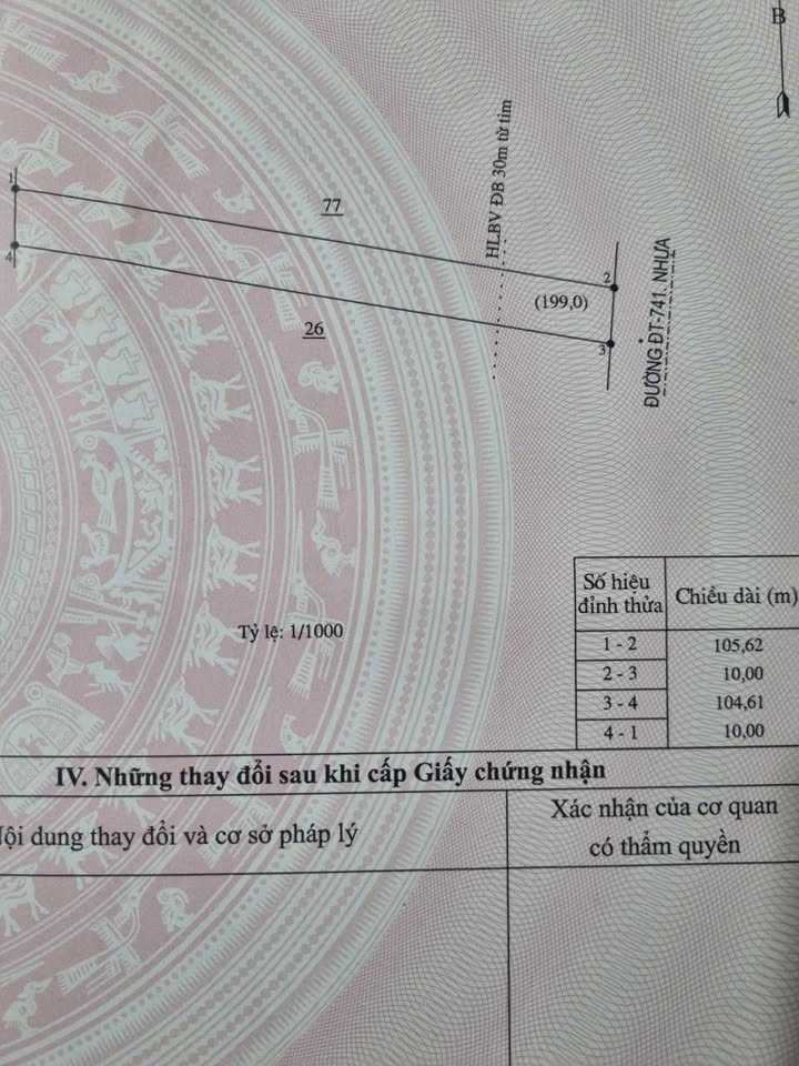 Đất thổ cư mặt tiền ĐT741, Phú Nghĩa, 1050m² giá 1.6 tỷ - Đầu tư sinh lời!