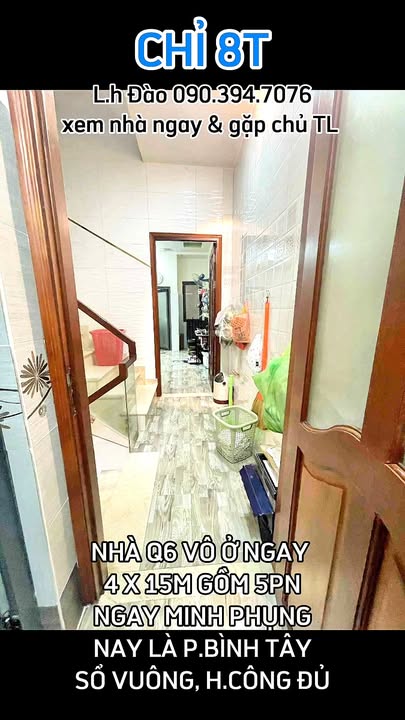 Nhà phố Minh Phụng, Quận 6, 60m² giá 8 tỷ - Vô ở ngay!