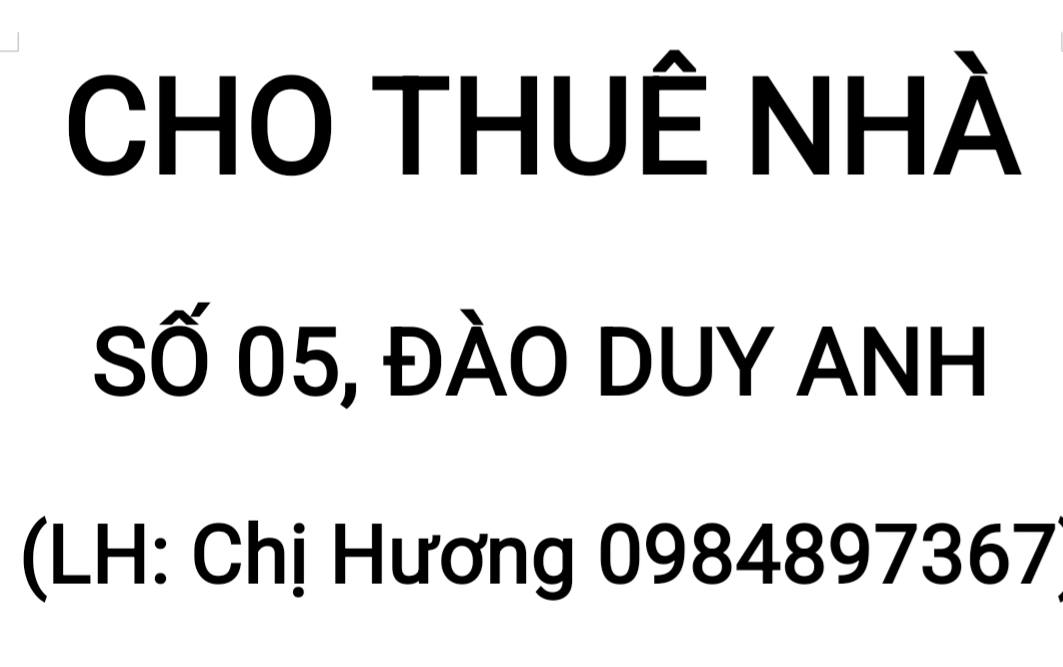 Nhà cho thuê tại Đào Duy Anh, 90m² giá 3 triệu - Sân rộng, ô tô vào được!