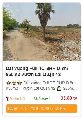 Đất Vườn Lài Quận 12 955m² - Sổ đỏ chính chủ, giá thỏa thuận!