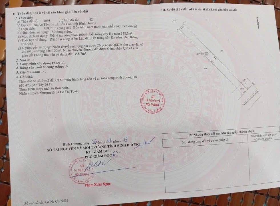 Đất An Tây Bến Cát 462m² giá 4.3 tỷ - Kinh doanh sầm uất ngay chợ!