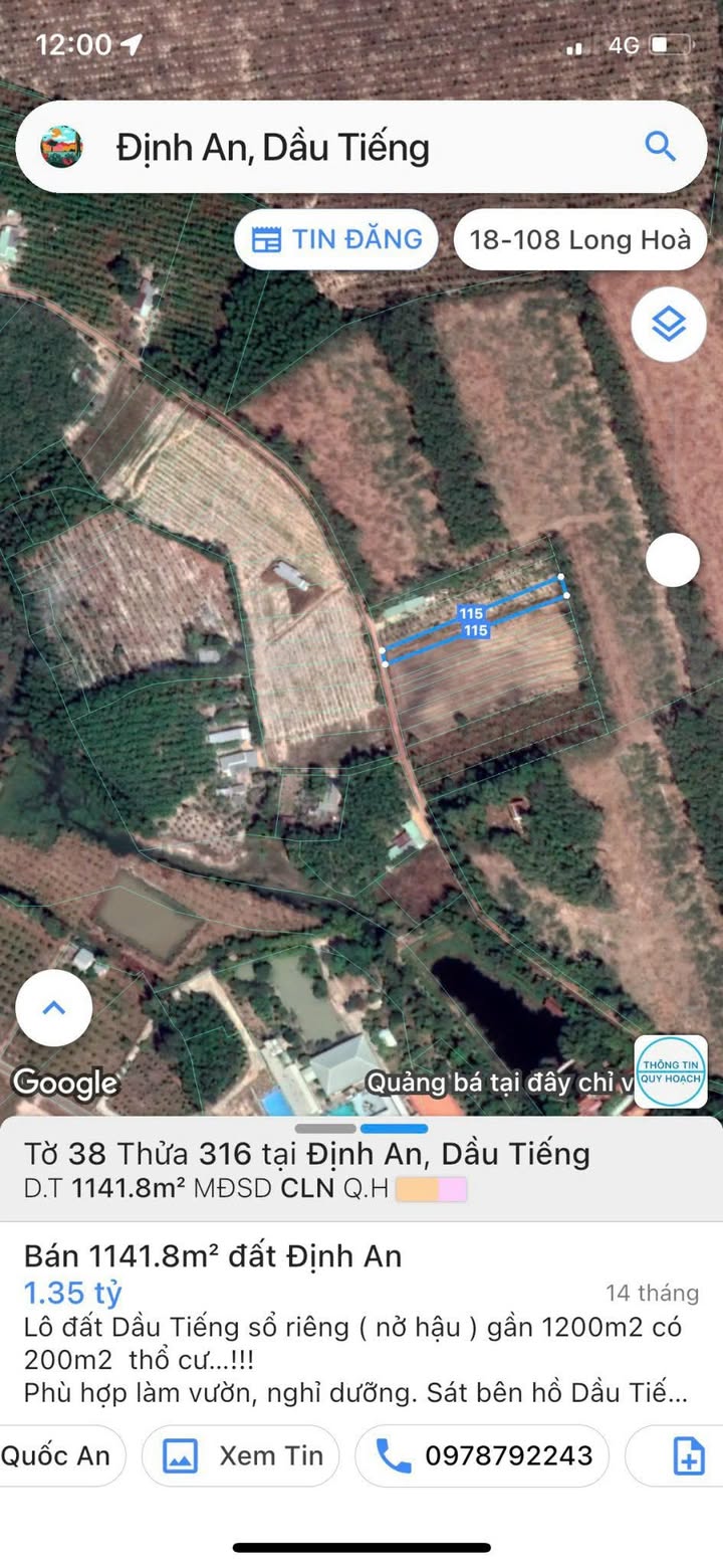 Đất nền Định An, Bến Cát 1000m² giá 700 triệu - Cơ hội đầu tư hấp dẫn!