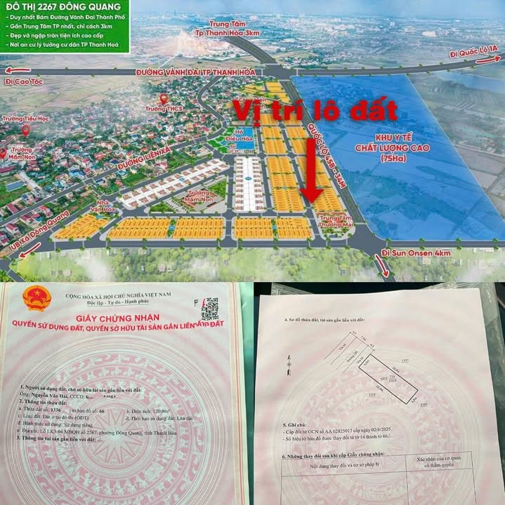 Đất nền Đông Quang Thanh Hóa 120m² giá 1.79 tỷ - Cơ hội đầu tư tuyệt vời!