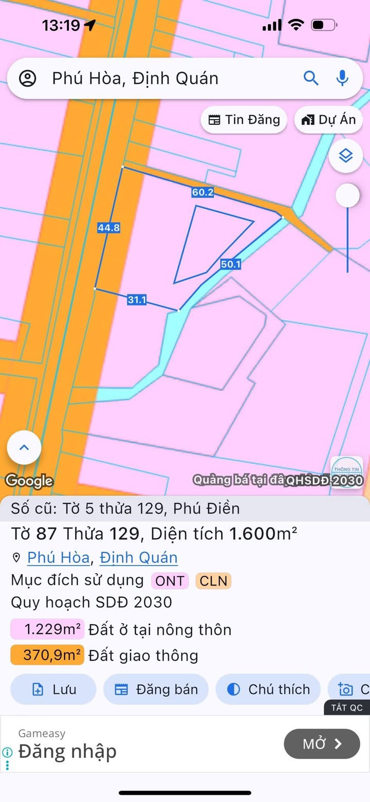 Đất thổ cư 1.200m² mặt tiền Tỉnh Lộ DT774, giá 36 tỷ - Đầu tư sinh lời hấp dẫn!
