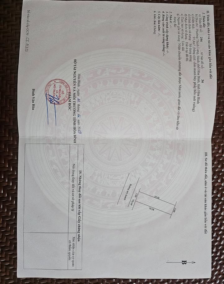 Đất Thịnh Lang, Ba Vì 97.4m² giá 2 tỷ - Phong thủy đẹp, chính chủ bán gấp!