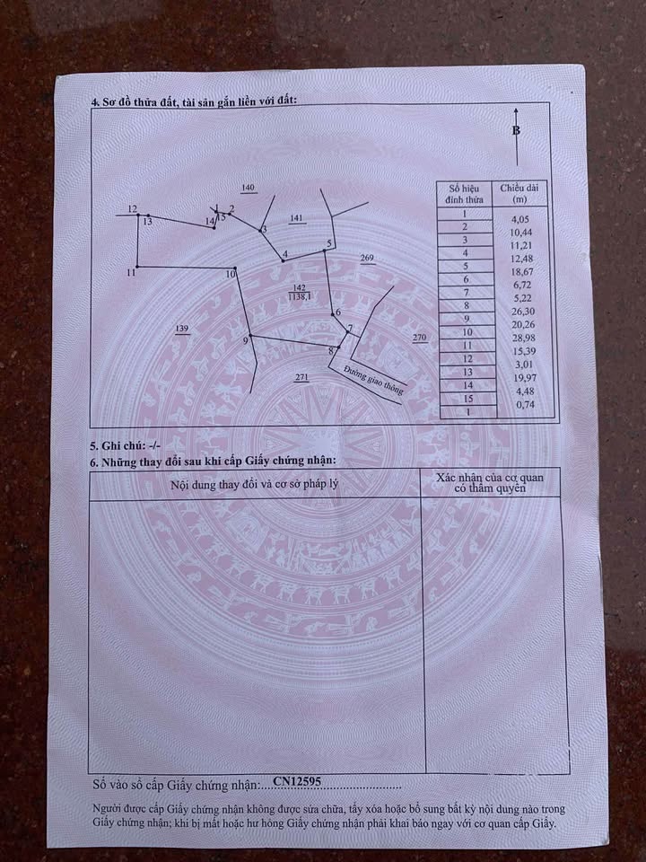 Đất nền Thành Công - Phổ Yên 1138m² giá 1 tỷ - Vị trí đắc địa gần trung tâm