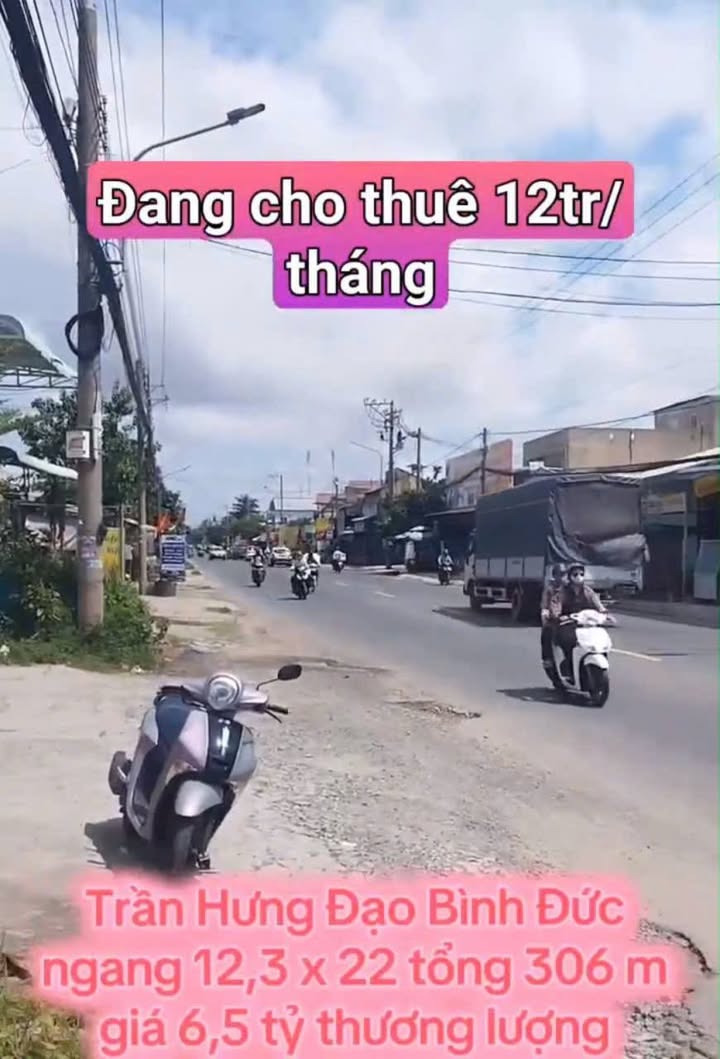 Đất mặt tiền Trần Hưng Đạo 306m² giá 6.5 tỷ - Cơ hội đầu tư sinh lời!