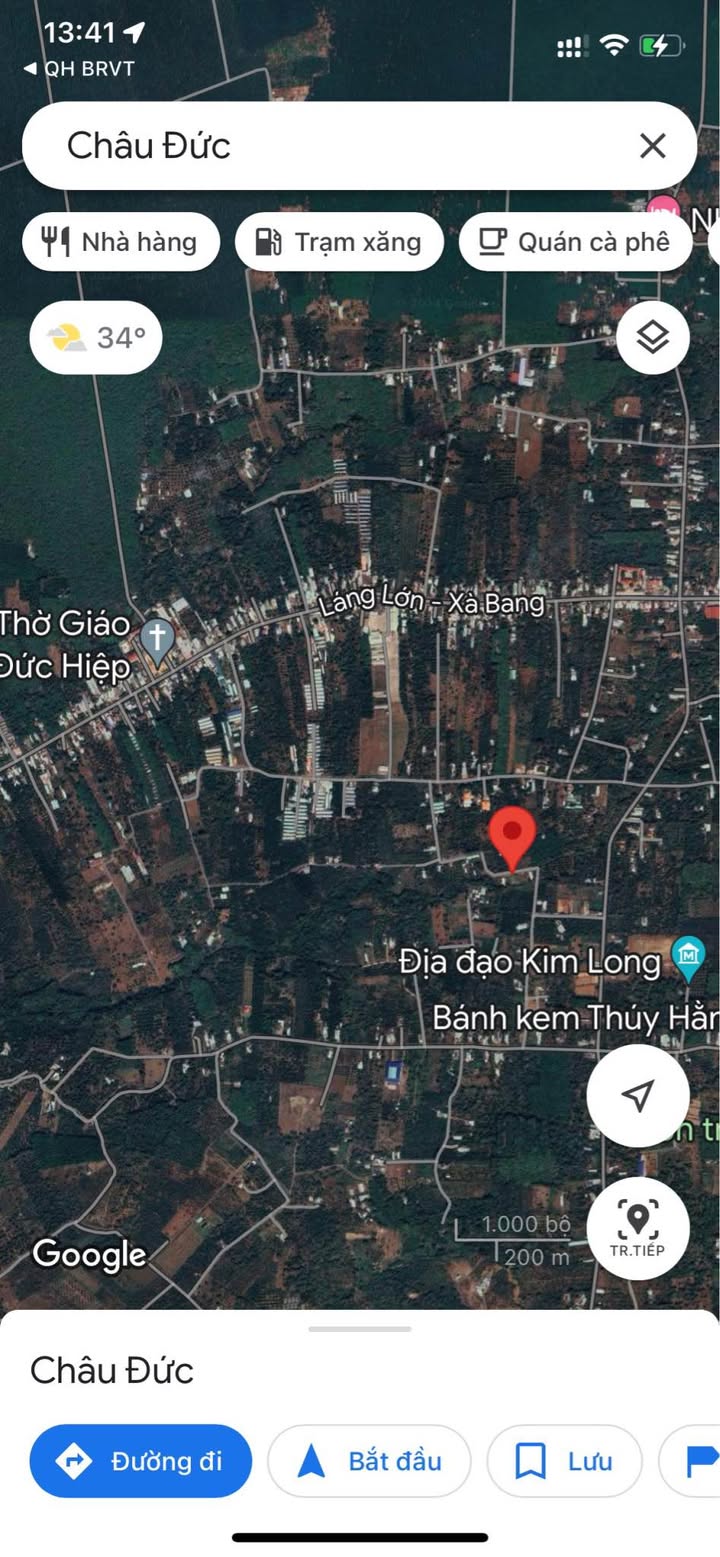 Đất thổ cư Xà Bang Châu Đức 168m² giá chỉ 600 triệu - Đường nhựa rộng rãi, giao thông thuận lợi!