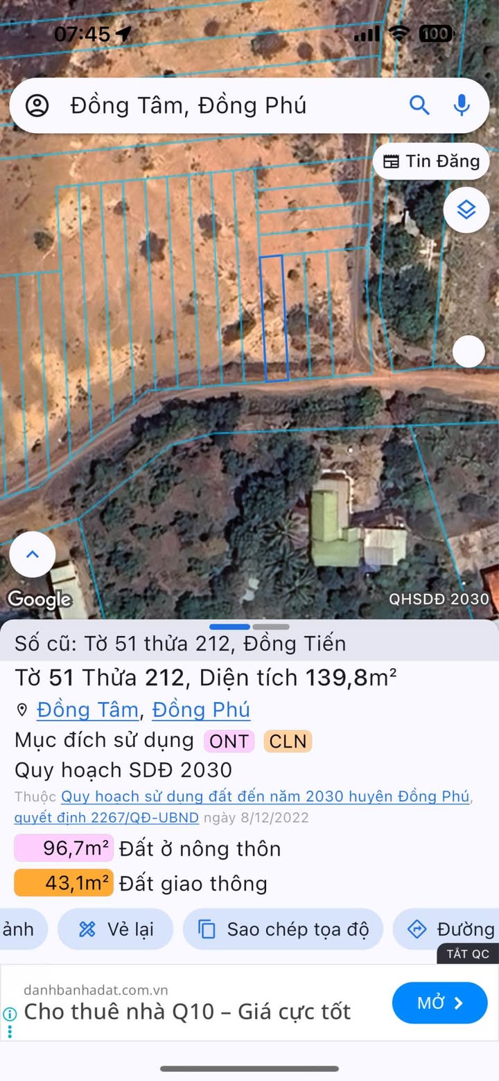 Đất nền Ấp 6 Đồng Tiến 140m² giá 195 triệu - Cơ hội đầu tư hấp dẫn!