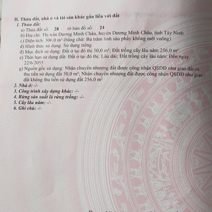 Đất nền Dương Minh Châu 300m² giá thỏa thuận - Vị trí trung tâm với nhiều tiện ích!