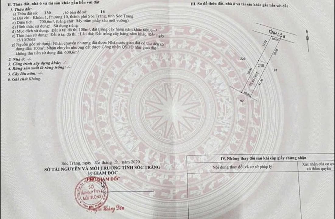 Đất nền mặt tiền An Dương Vương, Mỹ Xuyên 700m² - Phù hợp xây biệt thự vườn!