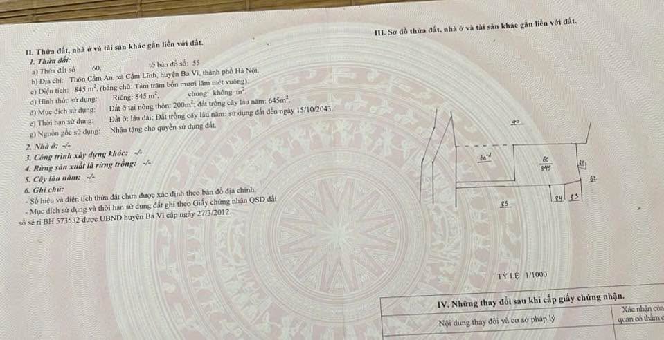 Đất thổ cư Cẩm An, Cẩm Lĩnh 462m² giá 1.615 tỷ - Cơ hội đầu tư hiếm có!