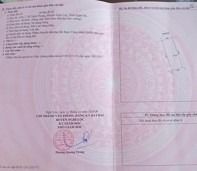 Bán đất xóm 7 Nghi Phong TP Vinh 102m² giá 1.68 tỷ - Đầu tư lý tưởng!