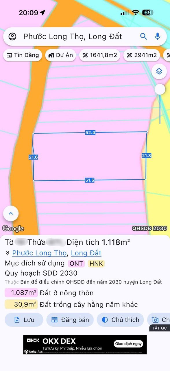 Đất nền 1118m² Phước Long Thọ chỉ 1.8 tỷ - Cơ hội đầu tư tuyệt vời!