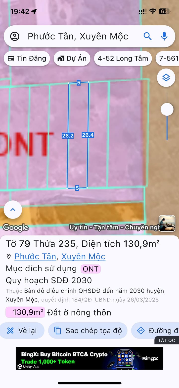 Đất nền Phước Tân, Xuyên Mộc 130m² - Giá chỉ 800 triệu, Sổ đỏ chính chủ!
