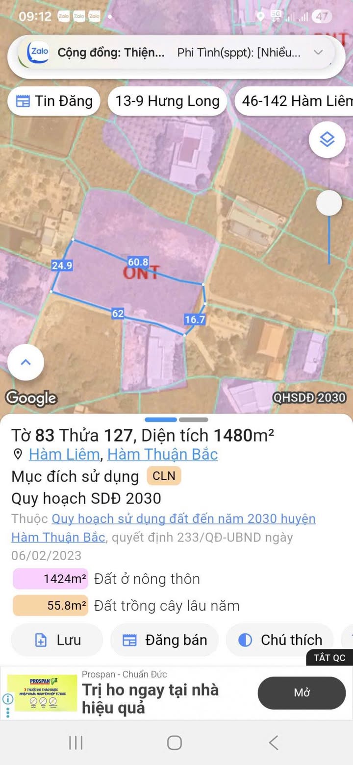 Đất nền 5000m² thôn 3 Hàm Liêm, giá chỉ 2 tỷ - Đầu tư sinh lời ngay!