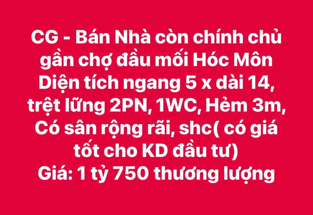 Nhà cấp 4 cho thuê tại Xuân Thới Đông, Hóc Môn - Giá chỉ 4 triệu/tháng!
