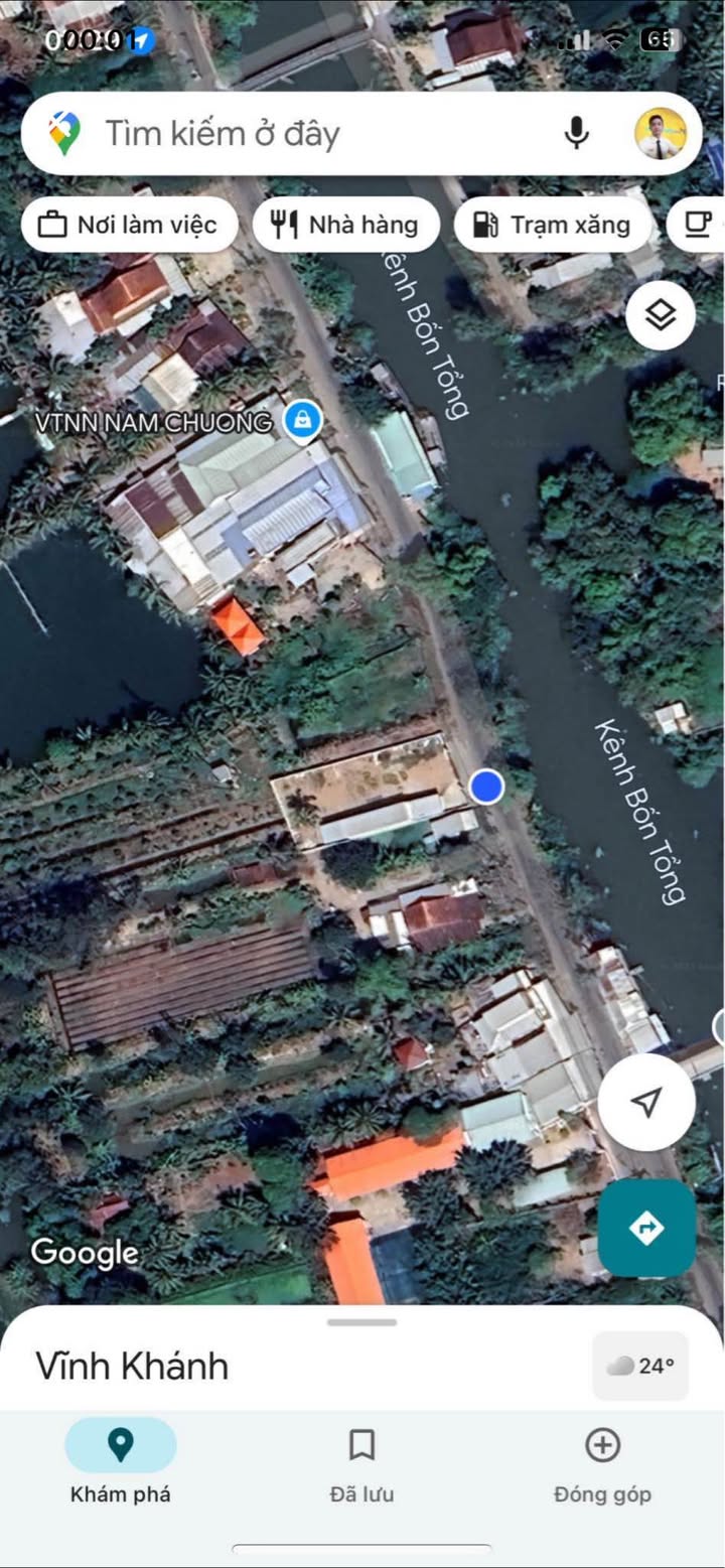 Bán đất + nhà xã Vĩnh Khánh, Thoại Sơn 717m² giá 2.5 tỷ - Đường rộng xe chạy thoải mái!