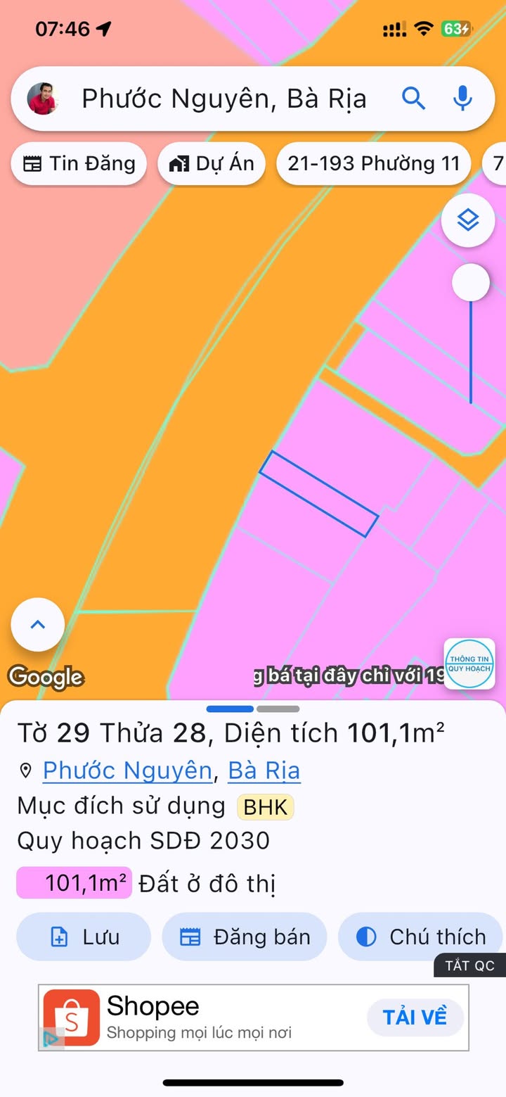 Mặt tiền đường Hùng Vương Bà Rịa 95m² giá 4.1 tỷ - Cơ hội đầu tư tuyệt vời!