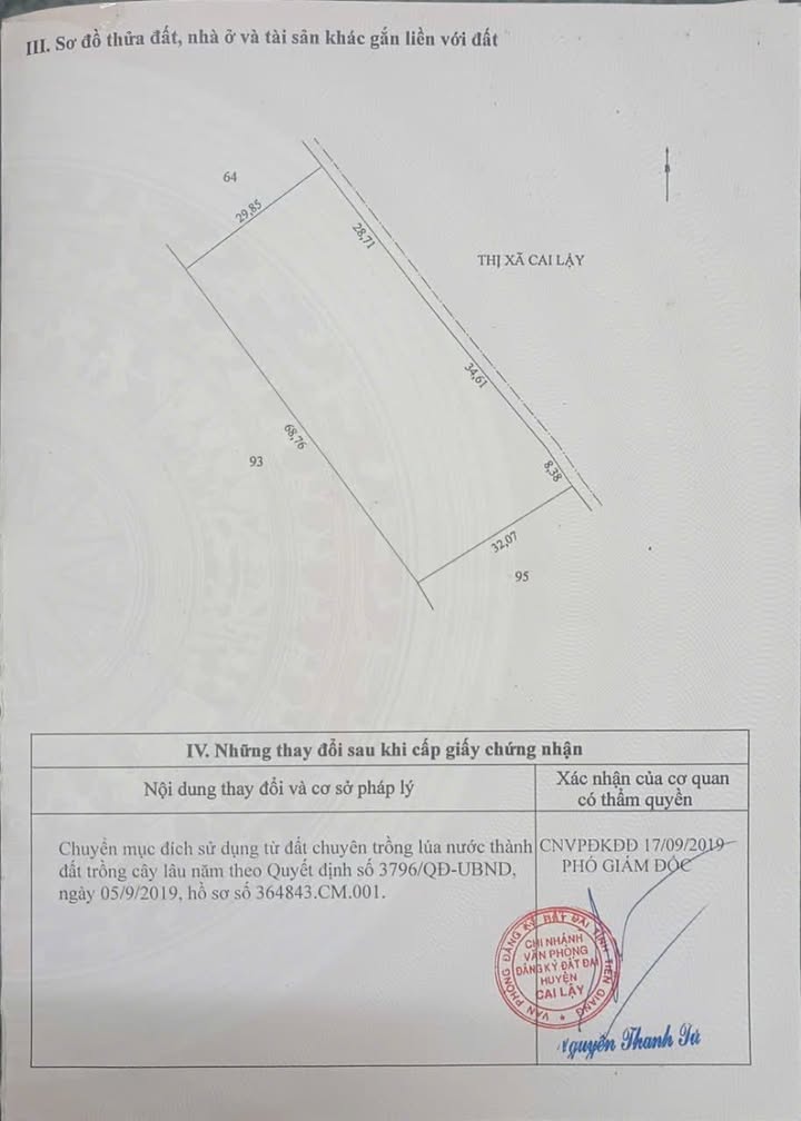 Đất trồng sầu riêng 2000m² Cẩm Sơn Cai Lậy giá 1.4 tỷ - Cơ hội đầu tư hấp dẫn!