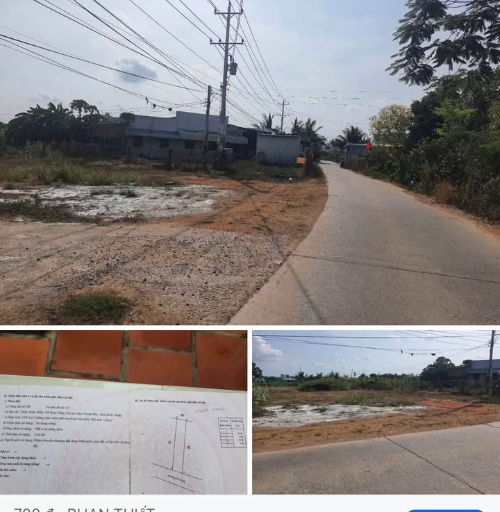 Đất nền thổ cư Bình Thuận 134m² giá chỉ 700 triệu - Cơ hội đầu tư tuyệt vời!