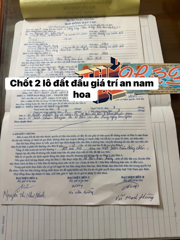 Đất nền Nam Hoa, Trực Ninh 150m² giá 800 triệu - Cơ hội đầu tư hấp dẫn!