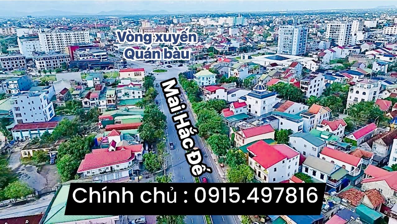 Đất mặt đường Mai Hắc Đế, Vinh 120m² giá 10 tỷ - Sổ hồng chính chủ!