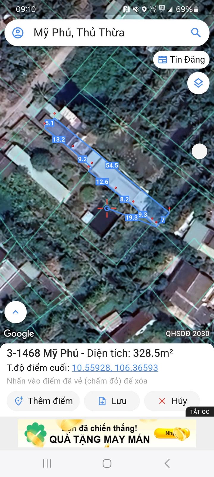 Đất thổ cư 372m² xã Mỹ Phú, Thủ Thừa, Long An - Giá chỉ 1.8 tỷ, thương lượng!