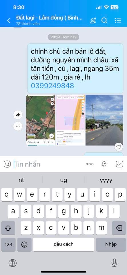 Đất nền Tân Tiến La Gi 4200m² giá tốt - Chính chủ bán gấp!