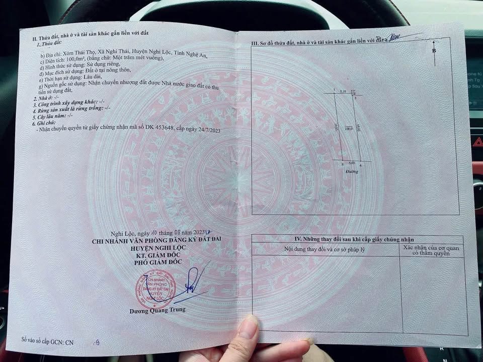 Đất nền Nghi Thái 100m² giá 1.3 tỷ - Hướng Nam, gần trung tâm