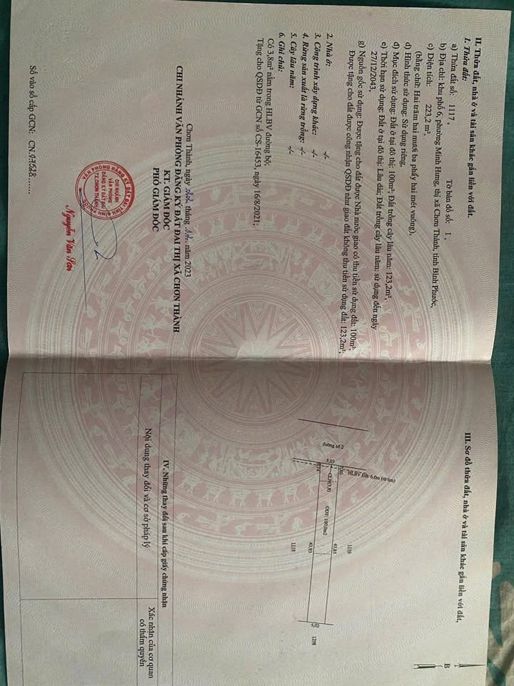 Đất nền mặt tiền đường số 2, phường Minh Hưng, 220m² chỉ 500 triệu - Cơ hội đầu tư tuyệt vời!