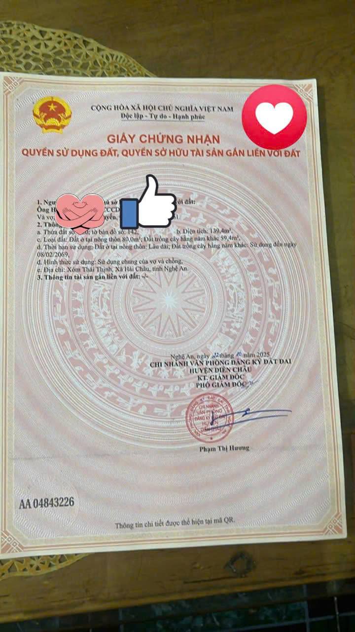 Đất nền Diễn Kim 139,4m² giá 1 tỷ - Cơ hội đầu tư hấp dẫn!