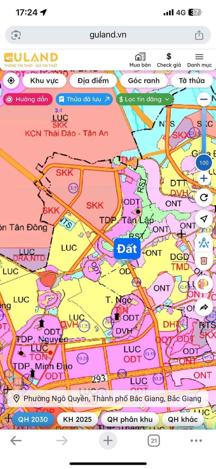 Đất nền 175m² tại phường Tân An, Bắc Giang - Giá chỉ 1 tỷ!