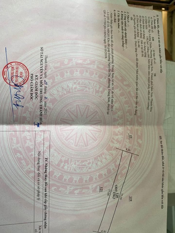 Đất nền mặt đường Nguyễn Du, Sầm Sơn 150m² giá 4.5 tỷ - Kinh doanh lý tưởng!