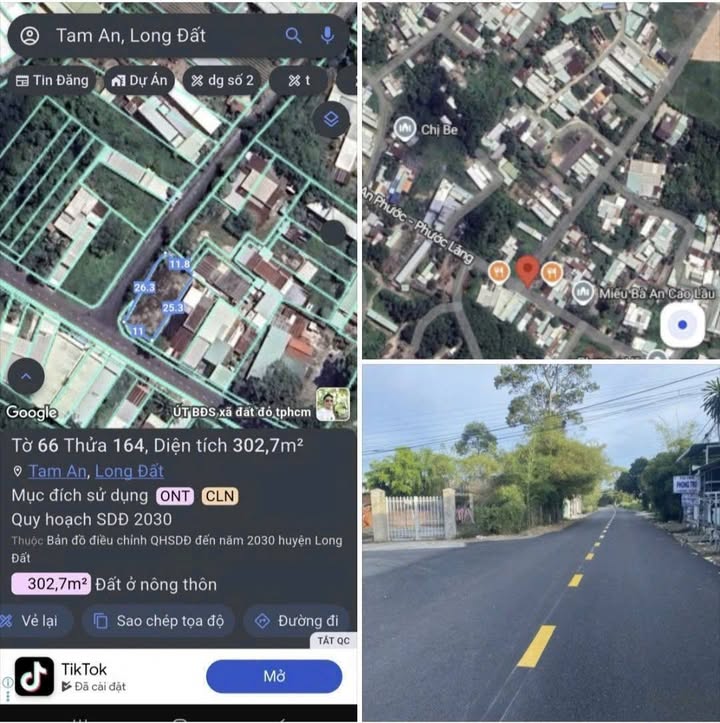 Đất An Ngãi Long Điền 275m² giá 3.1 tỷ - Góc 3 mặt tiền, tiềm năng đầu tư cao!