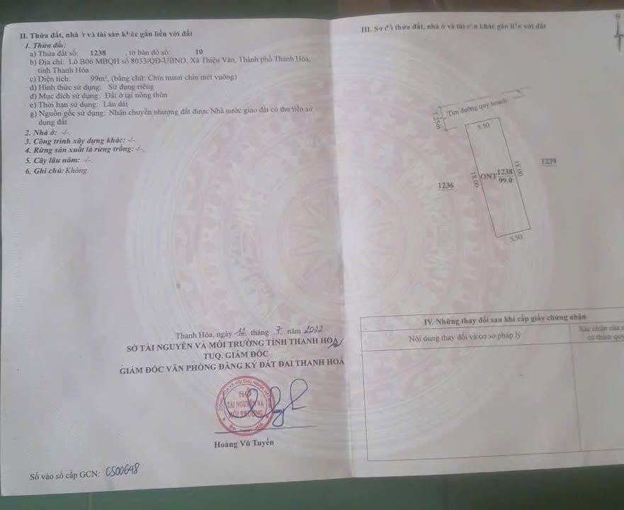 Đất đẹp Thiệu Vân 99m² - Cơ hội đầu tư sinh lời hấp dẫn!